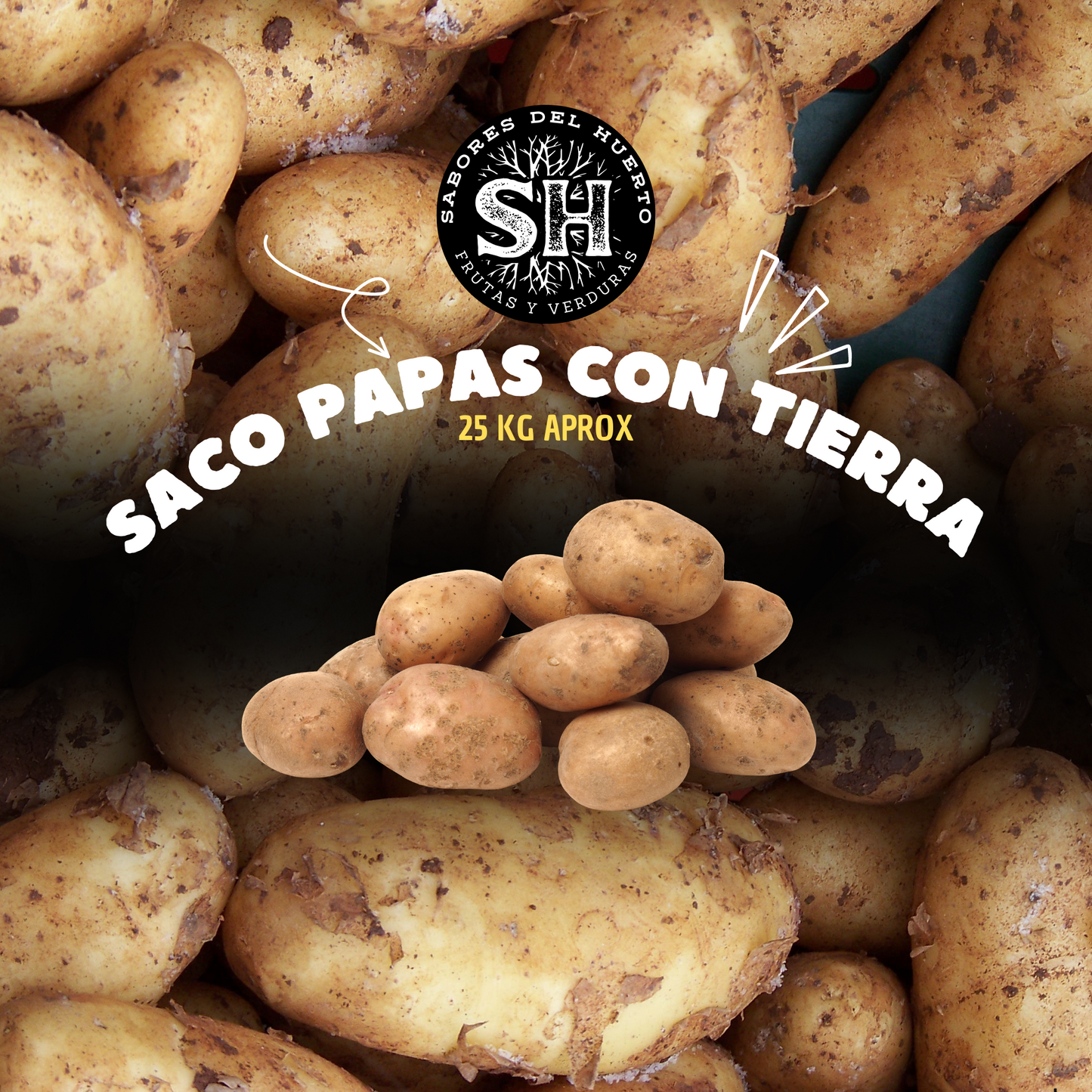 SACO PAPA CON TIERRA (25 kg aprox)