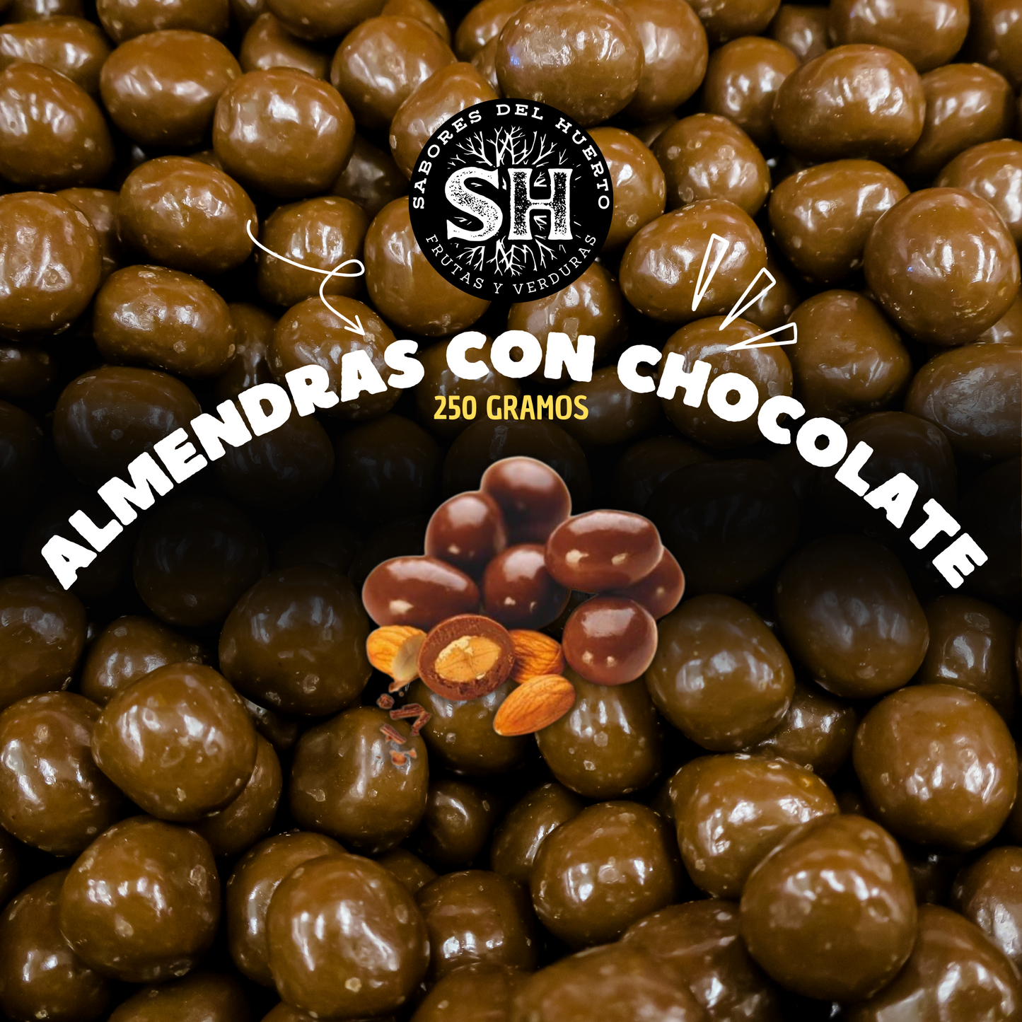 ALMENDRAS CON CHOCOLATE (250 gr)