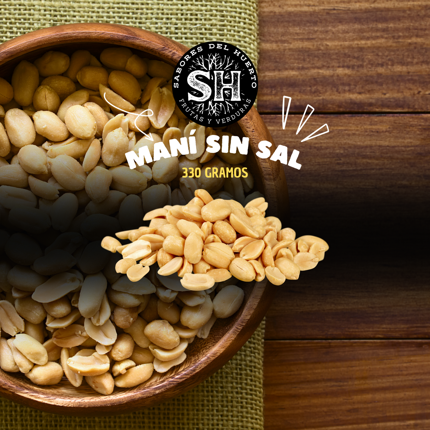 MANÍ SIN SAL (330 gr)